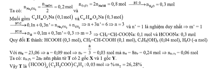 hinh-anh-cho-x-y-la-hai-axit-cacboxylic-don-chuc-m-x--m-y--t-la-este-ba-chuc-mach-ho-duoc-tao-boi-x-y-voi-glixerol-cho-2306-gam-hon-hop-e-gom-x-y-t-va-glixerol-voi-so-mol-cua-x-bang-8-lan-so-mol-cua-t-tac-dung-vua-du-voi-200-ml-dung-dich-naoh-2m-thu-duoc-hon-hop-f-gom-hai-muoi-co-ti-le-mol-1--3-va-368-gam-glixerol-dot-chay-hoan-toan-f-can-vua-du-045-mol-o2--thu-duoc-na2co3--h2o-va-04-mol-co2--phan-tram-khoi-luong-cua-t-trong-e-3687-0